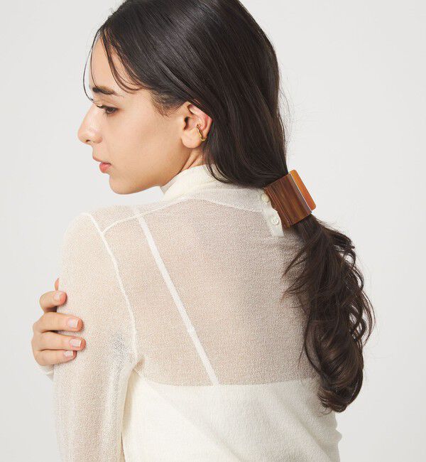 UNITED ARROWS green label relaxing「【WEB限定】スクエアマーブル ヘアクリップ」|ヘアバンド|