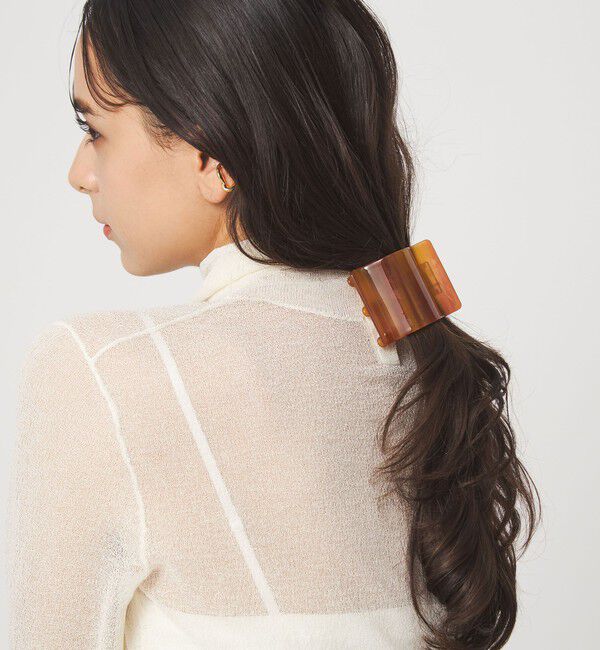 UNITED ARROWS green label relaxing「【WEB限定】スクエアマーブル ヘアクリップ」|ヘアバンド|