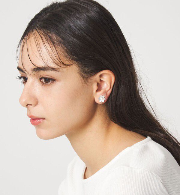 UNITED ARROWS green label relaxing「シェル フラワー イヤリング」|イヤリング|