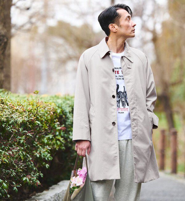 UNITED ARROWS green label relaxing「ナイロンオックス ステンカラーコート ‐撥水‐」|ステンカラーコート|LT.GRAY