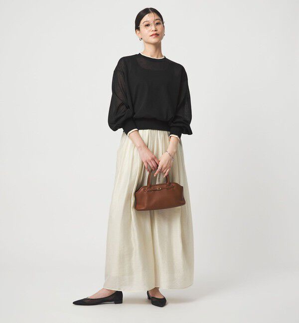 UNITED ARROWS green label relaxing「【WEB限定】＜at ease＞バイカラー シアー ニット プルオーバー」|ニット・セーター|