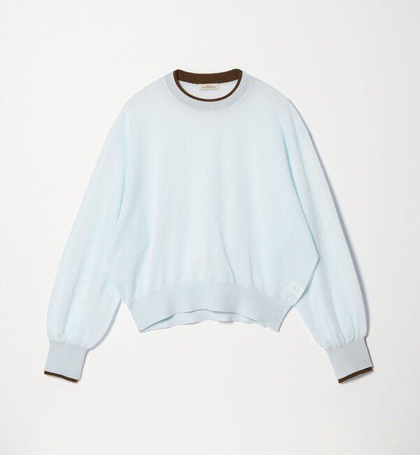 UNITED ARROWS green label relaxing「【WEB限定】＜at ease＞バイカラー シアー ニット プルオーバー」|ニット・セーター|