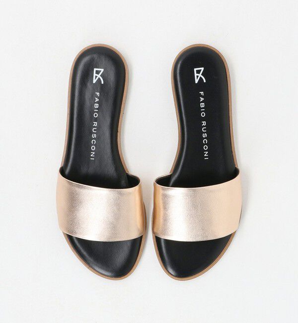 EMMEL REFINES「＜FABIO RUSCONI＞メタリック フラット ミュール＜ Select by EMMEL REFINES ＞」|サンダル|