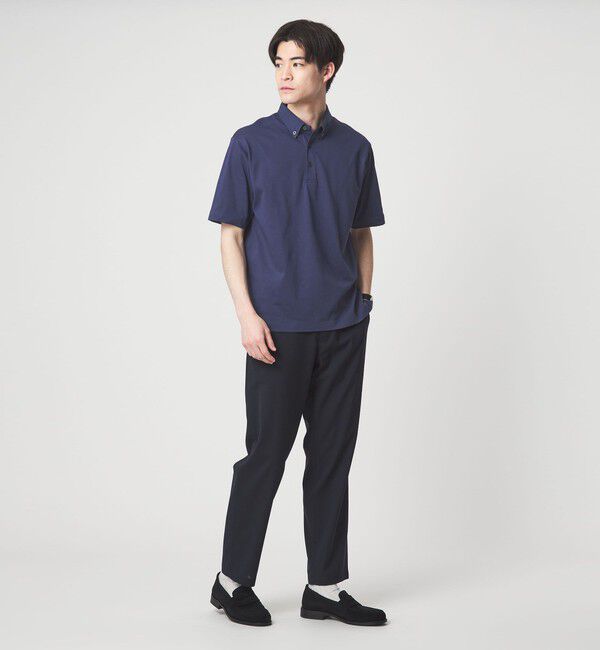 UNITED ARROWS green label relaxing「【WEB限定】JUST fit デイリー ドライ ボタンダウン 半袖 ポロシャツ -吸水速乾・抗菌-」|ポロシャツ|