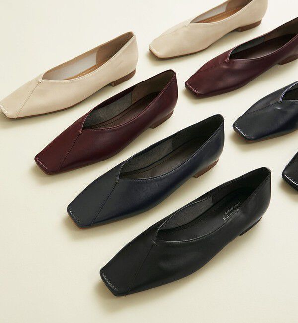 BEAUTY&YOUTH UNITED ARROWS「Vカットステッチ フラットシューズ」|バレエシューズ|