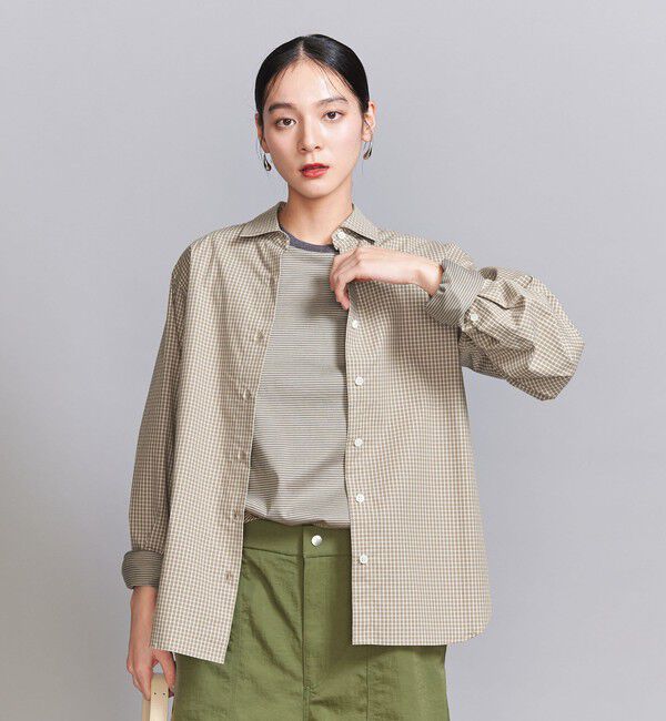 BEAUTY&YOUTH UNITED ARROWS「コットン チェックシャツ」|シャツ・ブラウス|BEIGE