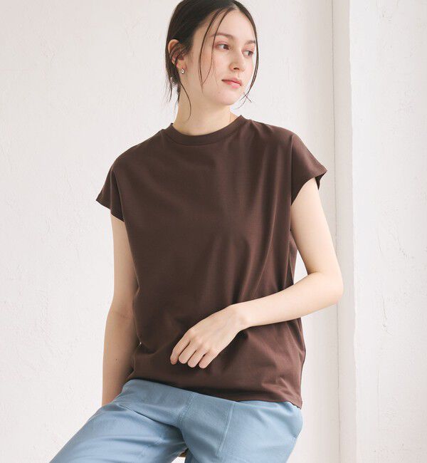 BEAUTY&YOUTH UNITED ARROWS「クルーネック フレンチスリーブ カットソー」|Tシャツ・カットソー|