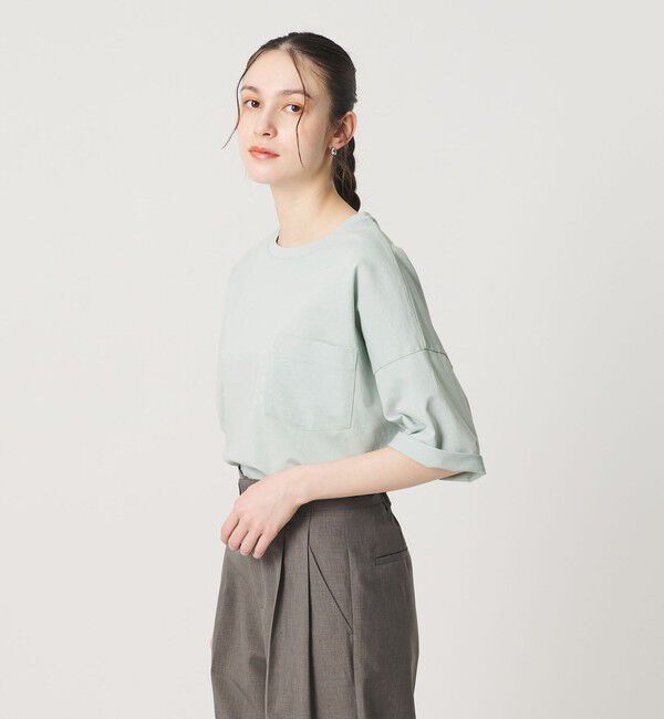 BEAUTY&YOUTH UNITED ARROWS「ドルマンスリーブ ポケット Tシャツ 接触冷感」|Tシャツ・カットソー|LT.BLUE