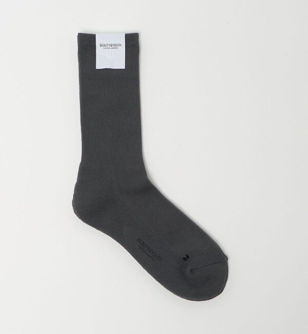BEAUTY&YOUTH UNITED ARROWS「リブ レギュラー ソックス」|ソックス|DK.GRAY