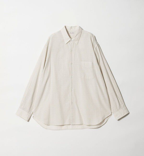 STEVEN ALAN「＜Steven Alan＞ オーガニックコットン ドビー チェック レギュラーカラー シャツ LOOSE」|シャツ・ブラウス|OFF WHITE