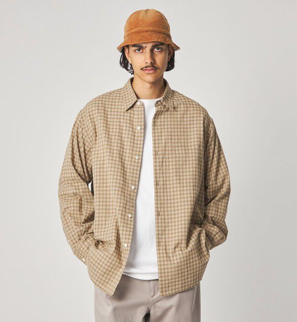 STEVEN ALAN「＜Steven Alan＞ オーガニックコットン ドビー チェック レギュラーカラー シャツ LOOSE」|シャツ・ブラウス|