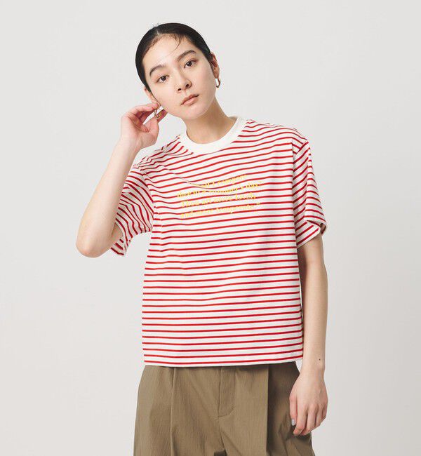 BEAUTY&YOUTH UNITED ARROWS「【別注】＜Samplee＞ボーダー ショートスリーブTシャツ」|Tシャツ・カットソー|RED