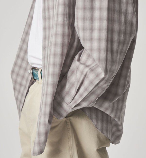 STEVEN ALAN「＜Steven Alan＞ C/L/S オンブレー チェック レギュラーカラー シャツ LOOSE」|シャツ・ブラウス|