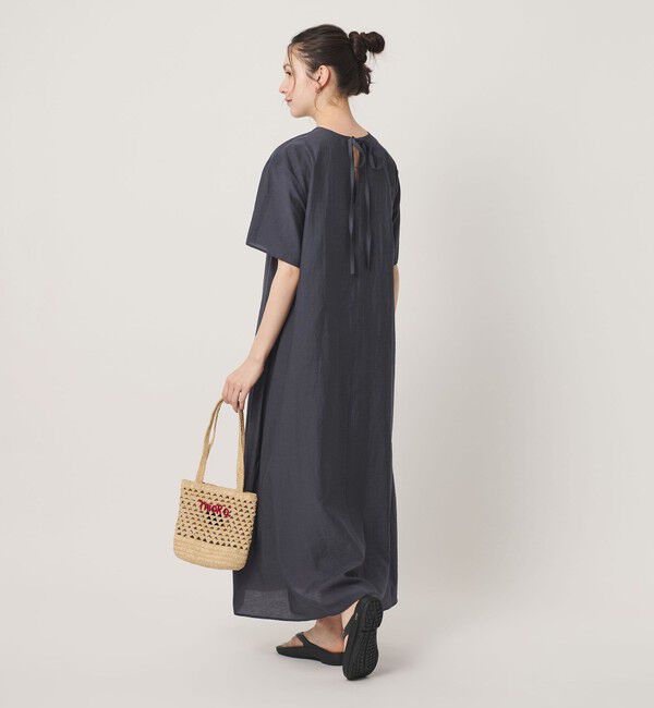 BEAUTY&YOUTH UNITED ARROWS「シアー バックリボン ワンピース ウォッシャブル」|ワンピース|DK.GRAY