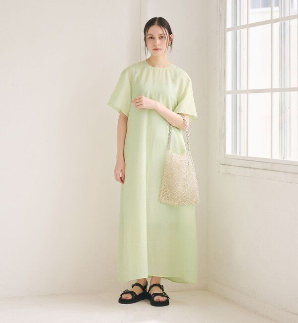 BEAUTY&YOUTH UNITED ARROWS「シアー バックリボン ワンピース ウォッシャブル」|ワンピース|LIME