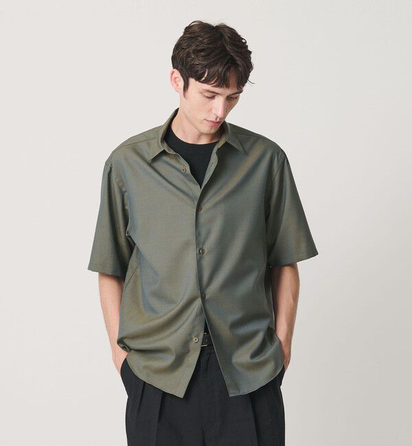 BEAUTY&YOUTH UNITED ARROWS「尾州 TW レギュラー ショートスリーブ シャツ GRANDE TAPERD型 ウォッシャブル MADE IN JAPAN」|シャツ・ブラウス|OLIVE