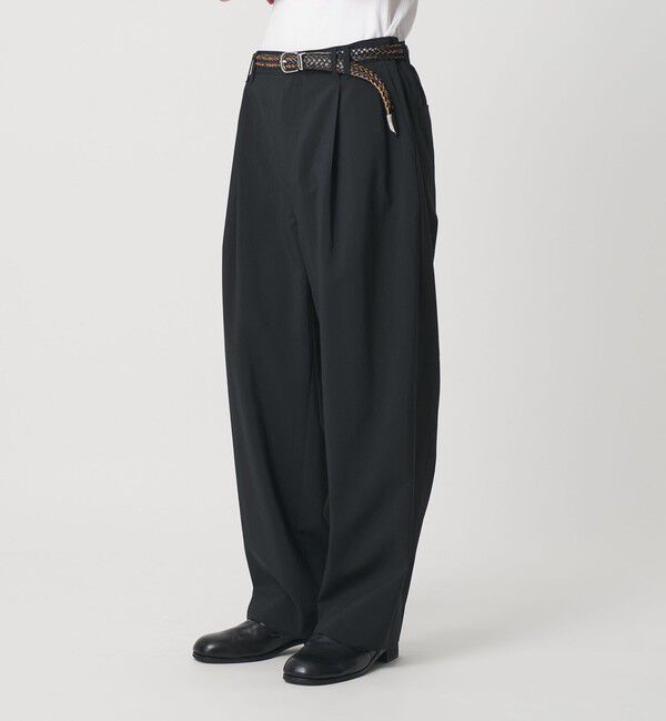 MONKEY TIME「RENU TROシリーズ 2P ワイド パンツ -セットアップ対応-」|チノ|