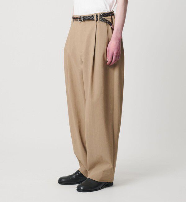 MONKEY TIME「RENU TROシリーズ 2P ワイド パンツ -セットアップ対応-」|チノ|