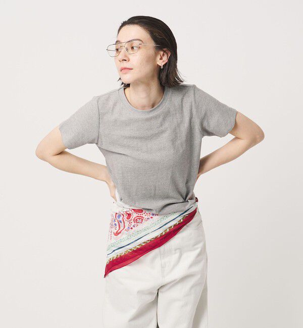 BEAUTY&YOUTH UNITED ARROWS「コットンポリエステル ラメ ショートスリーブ カットソー」|Tシャツ・カットソー|MD.GRAY