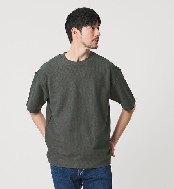 BEAUTY&YOUTH UNITED ARROWS「【WEB限定 WARDROBE SMART】エアリー カノコ カットソー	【抗菌防臭・UVカット】」|Tシャツ・カットソー|DK.GRAY