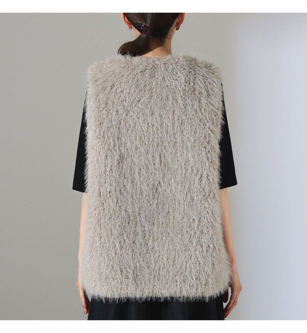 Demi-Luxe BEAMS 「ウェイビー フェイクファー ジレ」|ダウン|