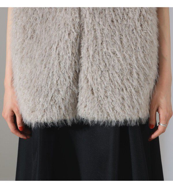 Demi-Luxe BEAMS 「ウェイビー フェイクファー ジレ」|ダウン|