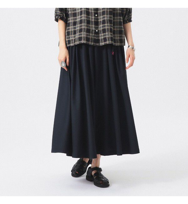 BEAMSBOY「【別注】Gramicci  / ギャバ ロングスカート  ＜定番 / オンオフ兼用＞」|スカート|NAVY