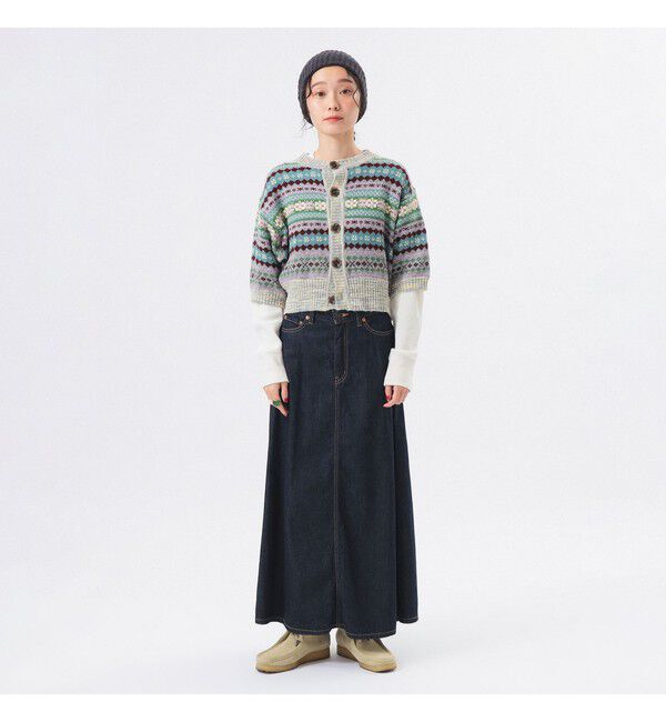 BEAMSBOY「フェアアイル 5分袖 カーディガン」|ベスト・ジレ|