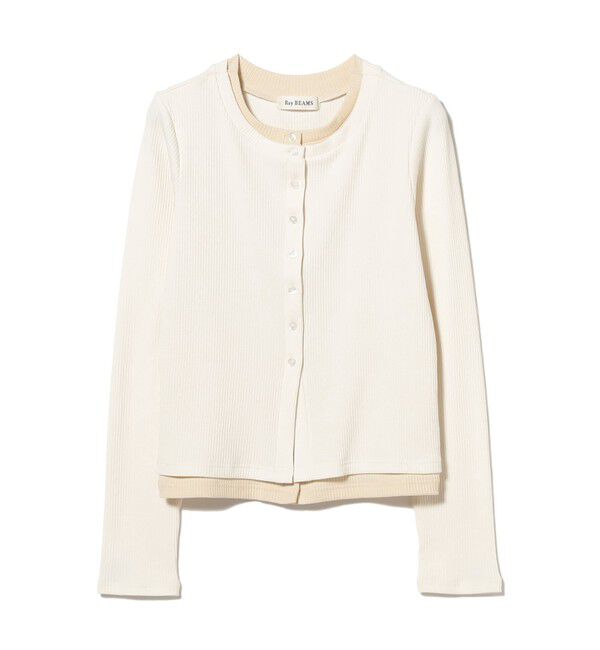 Ray BEAMS 「RIB レイヤード カーディガン」|Tシャツ・カットソー|