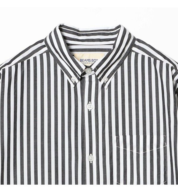 BEAMSBOY「ストライプ BD ワンピース ロングスリーブ」|ワンピース|