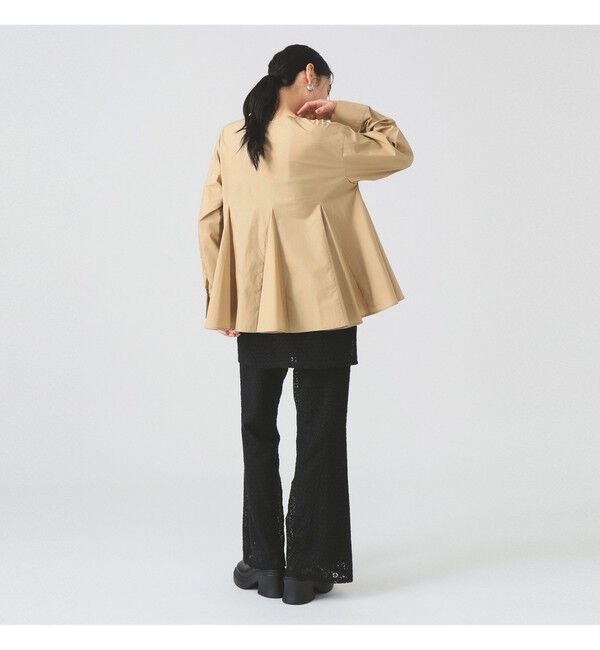 Ray BEAMS 「キーネック フレア ブラウス」|シャツ・ブラウス|