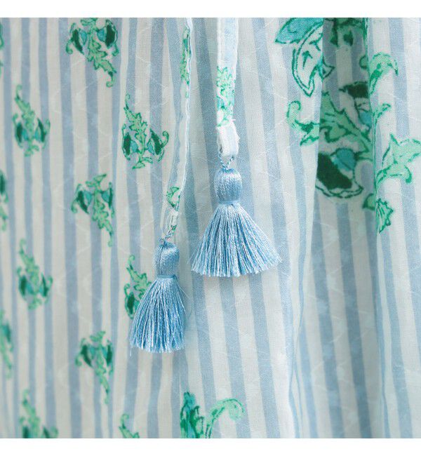 Demi-Luxe BEAMS 「ne Quittez pas / コットンジャカード リリープリント シャーリング ワンピース」|ワンピース|