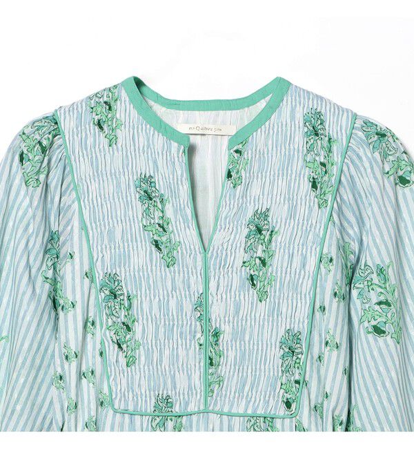 Demi-Luxe BEAMS 「ne Quittez pas / コットンジャカード リリープリント シャーリング ワンピース」|ワンピース|