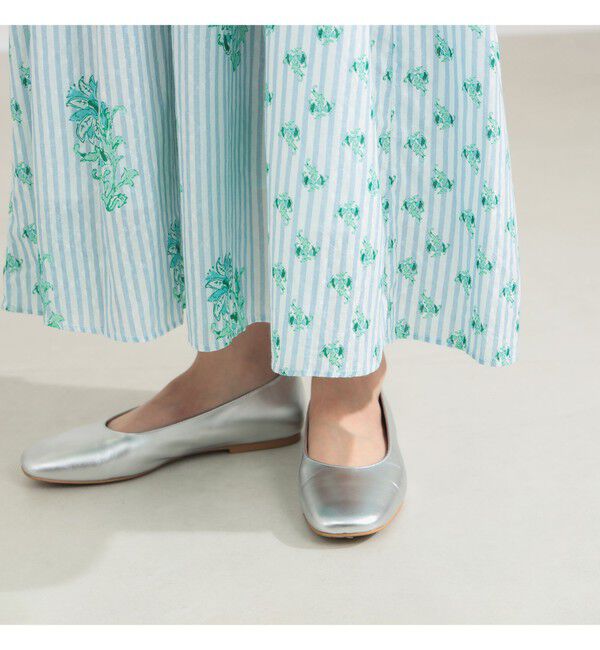 Demi-Luxe BEAMS 「ne Quittez pas / コットンジャカード リリープリント シャーリング ワンピース」|ワンピース|