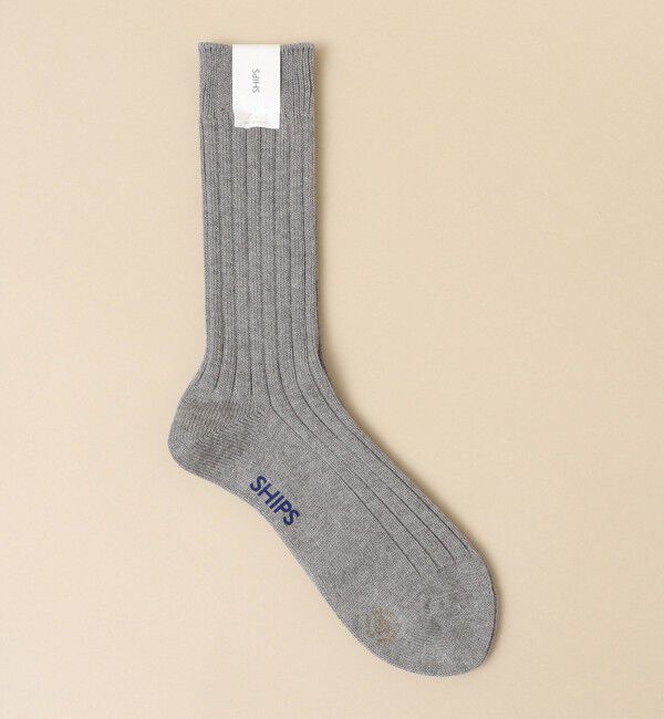 SHIPS「SHIPS: ベーシック リブ ソックス」|ソックス|グレー