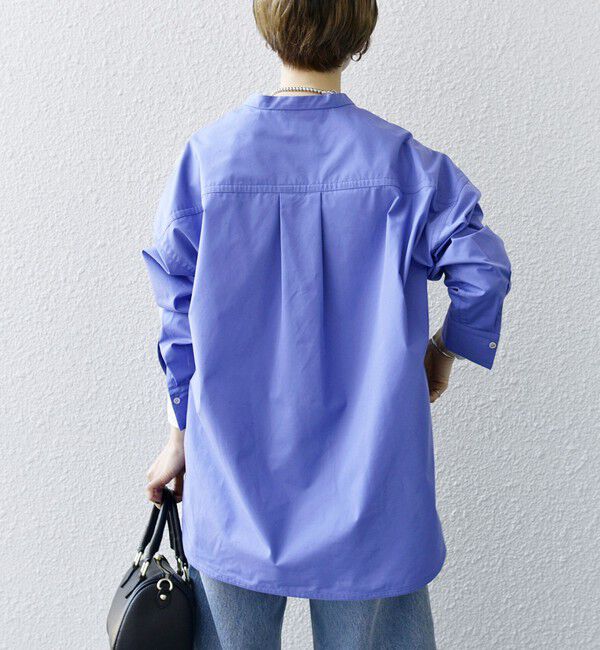 SHIPS any「SHIPS any:〈洗濯機可能〉REPREVE バンド カラー シャツ」|シャツ・ブラウス|