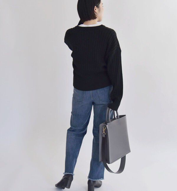 quaranciel「quaranciel:〈洗濯機可能〉ハンサム テーパード デニム パンツ」|デニム|