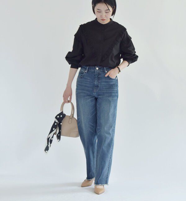 quaranciel「quaranciel:〈洗濯機可能〉ハンサム テーパード デニム パンツ」|デニム|