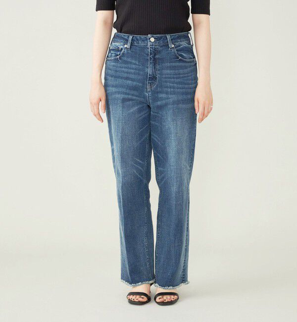 quaranciel「quaranciel:〈洗濯機可能〉ハンサム テーパード デニム パンツ」|デニム|