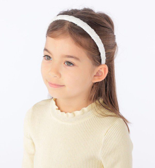 SHIPS KIDS「SHIPS KIDS:ツイード カチューシャ」|カチューシャ|アイボリー