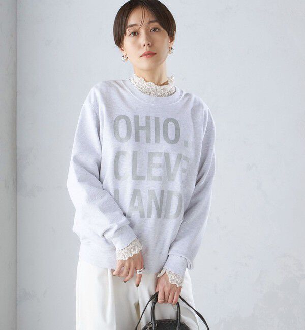 SHIPS for women「【SHIPS別注】Odub:〈手洗い可能〉メタリック ロゴ スウェット 24SS ◇」|スウェット・ジャージ|