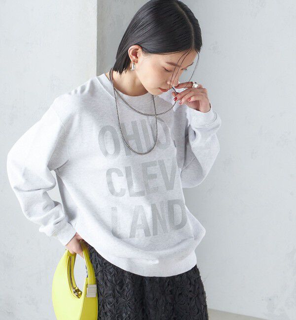 SHIPS for women「【SHIPS別注】Odub:〈手洗い可能〉メタリック ロゴ スウェット 24SS ◇」|スウェット・ジャージ|