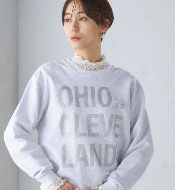 SHIPS for women「【SHIPS別注】Odub:〈手洗い可能〉メタリック ロゴ スウェット 24SS ◇」|スウェット・ジャージ|