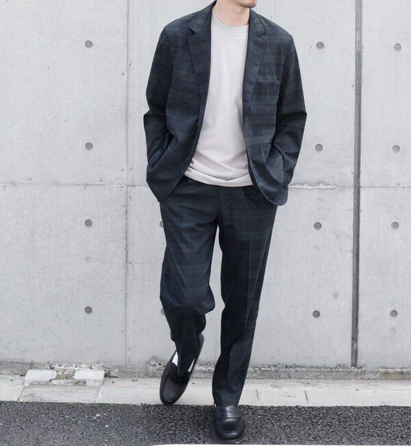 SHIPS any「SHIPS any: 〈接触冷感等〉ハイブリッドリネン 2タック パンツ (セットアップ対応)」|チノ|