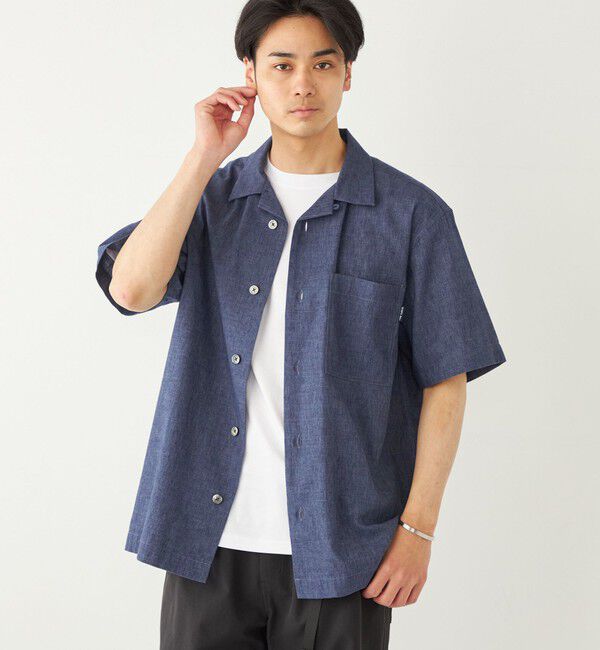 SHIPS Colors 「SHIPS Colors:コットンリネン COOLMAX オープンカラー シャツ◇」|シャツ・ブラウス|