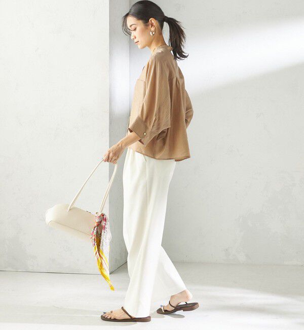 SHIPS for women「〈手洗い可能〉シルク混 シアー 羽織 シャツ」|シャツ・ブラウス|