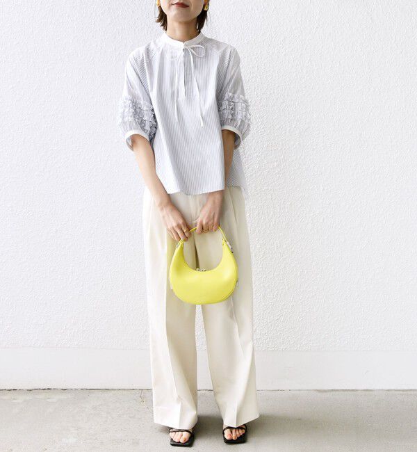 SHIPS for women「【WEB限定】〈手洗い可能〉袖 フリル デザイン ブラウス」|シャツ・ブラウス|