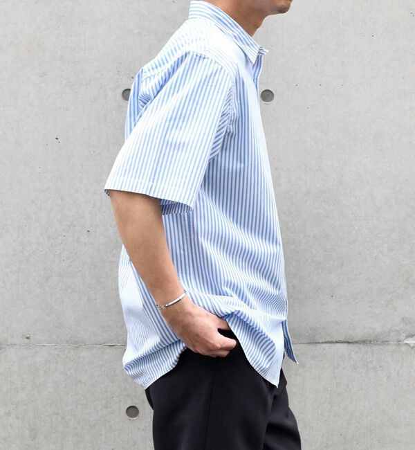 SHIPS any「SHIPS any: ブルーパレット ストライプ / ハケメ リラックス レギュラーカラー シャツ◇」|シャツ・ブラウス|