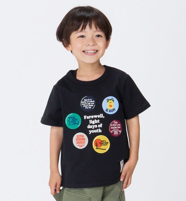 SHIPS Colors 「SHIPS Colors:パッチワーク プリント TEE(80～130cm)◇」|Tシャツ・カットソー|ブラック