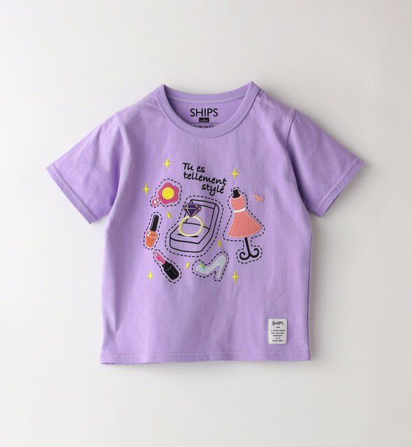 SHIPS Colors 「SHIPS Colors:パッチワーク プリント TEE(80～130cm)◇」|Tシャツ・カットソー|ラベンダー